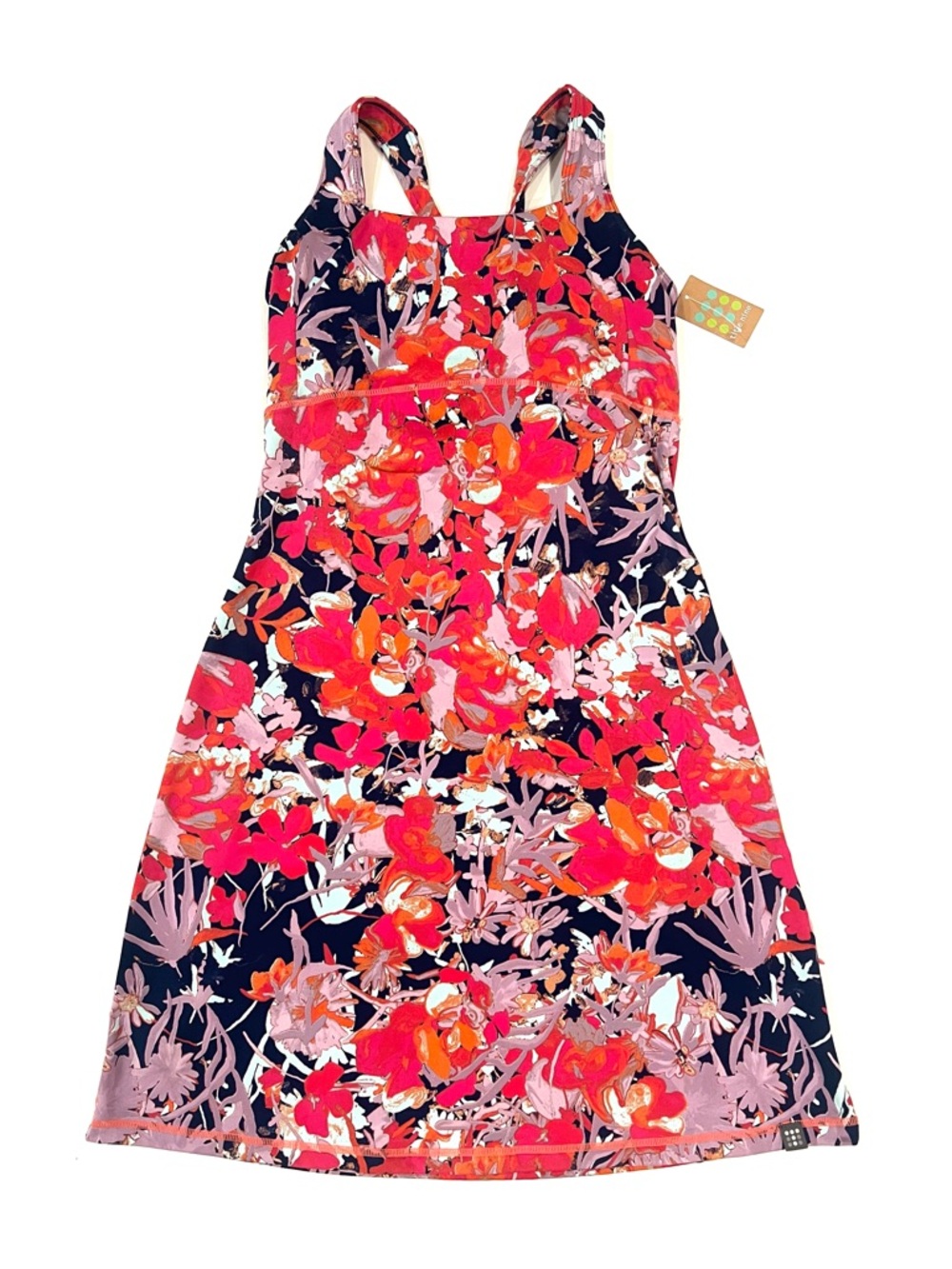 Title Nine Strappy Dream Dress Wild Fuchsia Multi Floral Sun Dress Small NEW